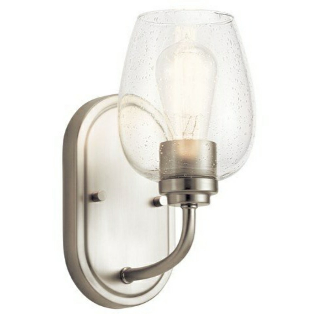Kichler Valserrano 10" Tall 1-Light Brushed Nickel Wall Sconce 44381NICS